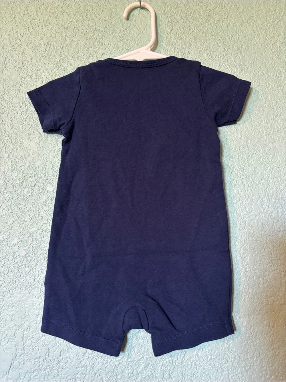 Carter's Navy 'So Fly' 4th of July Short-Sleeve Romper, 9 mos - like new